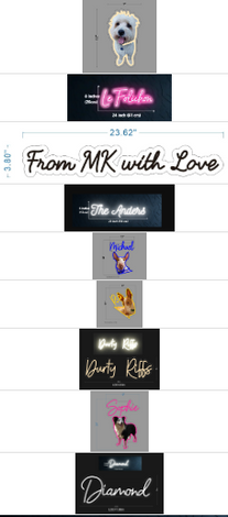 Custom Neon signs for Mr. Benjamin