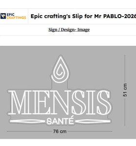 MENSIS Custom neon sign for Mr PABLO