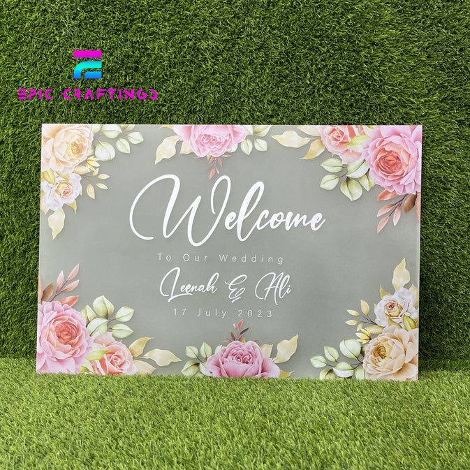 Custom Acrylic Wedding Welcome Sign