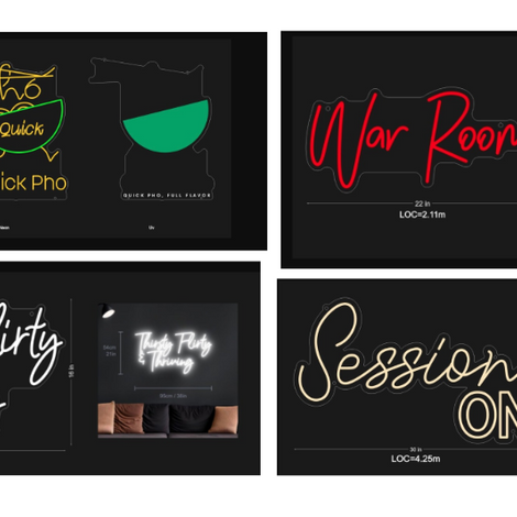 Custom Neon Signs for Neon Lumiere