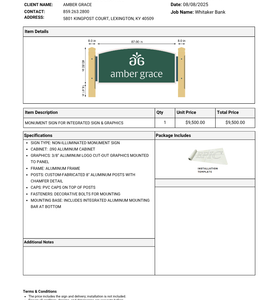(EC11240) Whitaker Bank project for Integrated Sign & Graphics (50% Deposit )