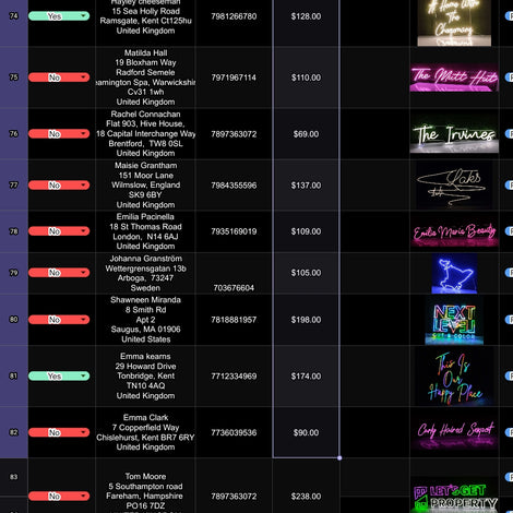 Custom Neon signs for Mr Tom Moore