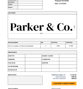 Business Sign Template