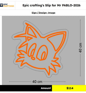 Logo Neon Sign For Mr PABLO
