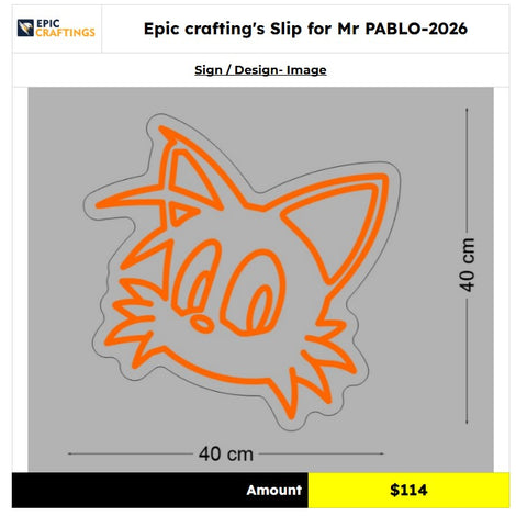 Logo Neon Sign For Mr PABLO