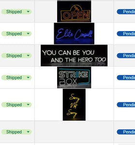 Custom neon sign for Tom