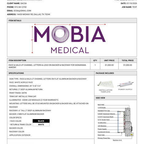 EC100144 - Face & Halo Lit Channel Letters & Logo On Backer & Raceway For Signarama Ankeny - Full Payment