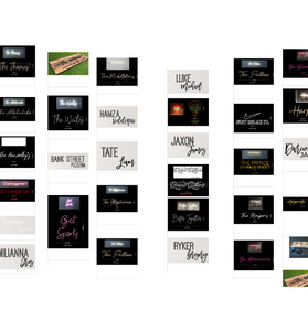 Custom Neon and wooden signs for Mr. George