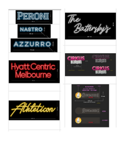 Custom Neon signs for Mr Scott (electric confetti)