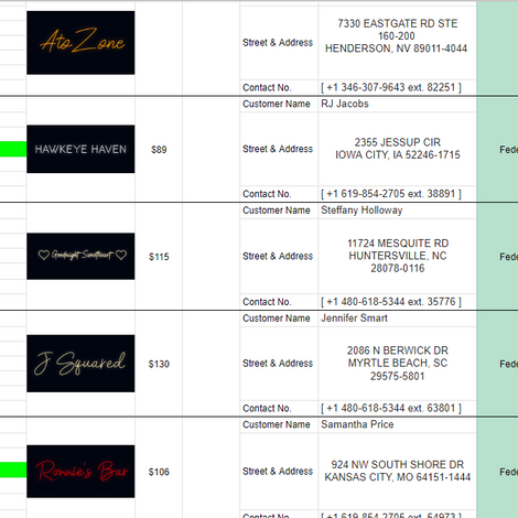 Custom Neon signs for Mr. Tim Card