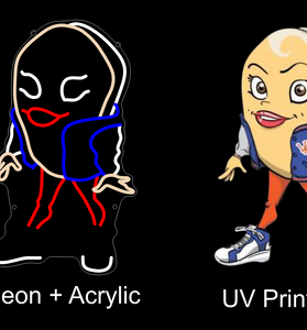 Custom UV signs for David Allsop