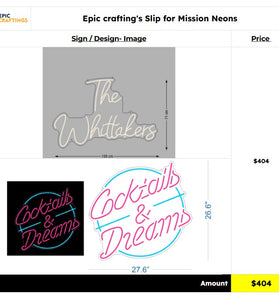 Togther Neon Signs for Mission neons