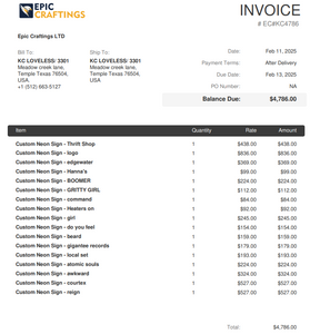 Custom Neon and BS for Mr. KC