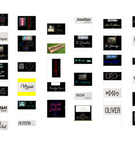 custom neon and wooden signs for Mr. George