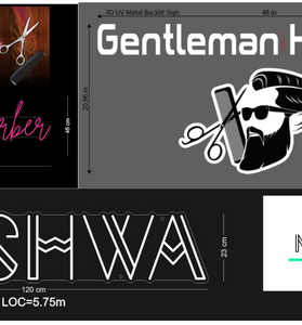 Custom neon and Metal sign for Mr Dilsher