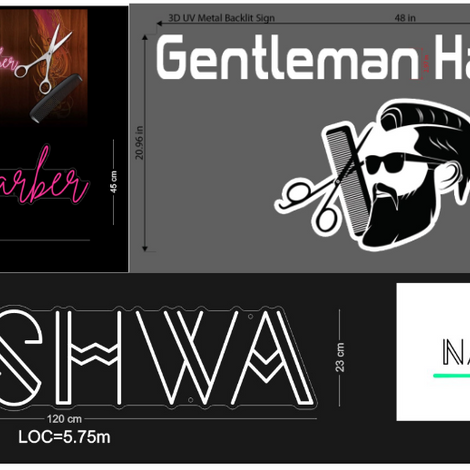 Custom neon and Metal sign for Mr Dilsher